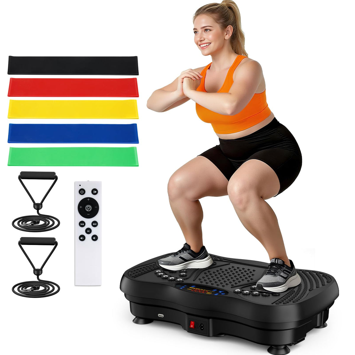 Vibration Plate Exercise Machine 130 Levels 450 Lbs Capacity C2223
