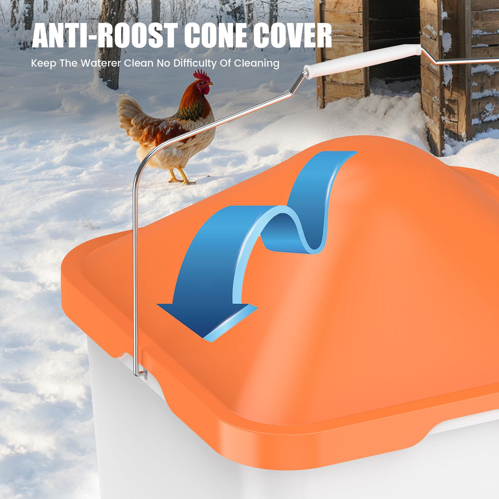 Heated Chicken Waterer 5 Gallon Thermostatically Controlled X451112