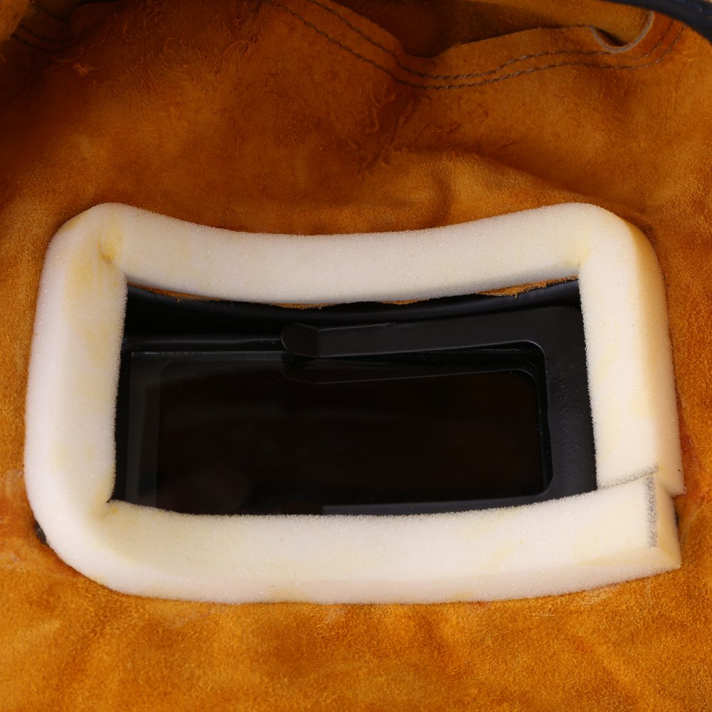 Leather Welding Hood with Flip-Up Lens W481927