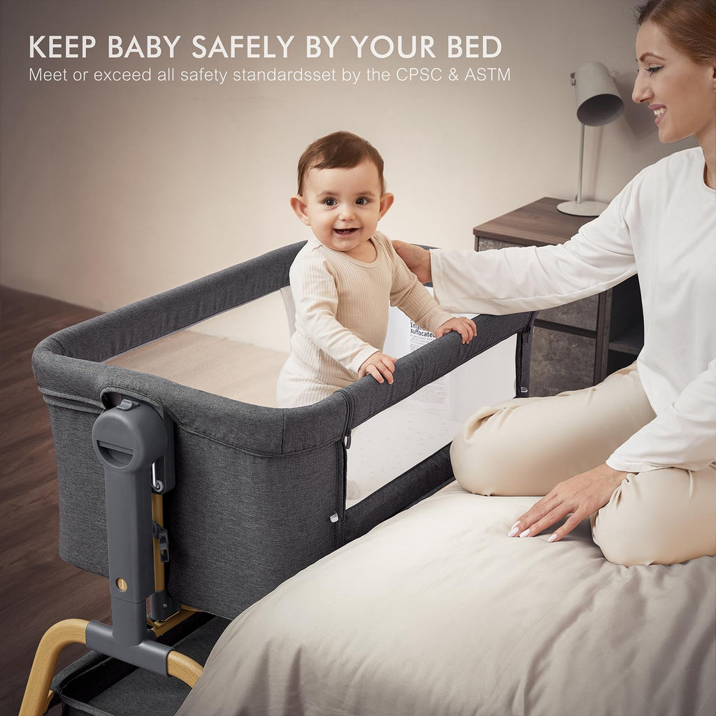 3-in-1 Dark Grey Baby Bassinet X993051