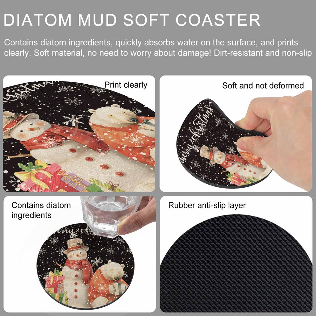 Black Silicone Coasters Set of 2 F482