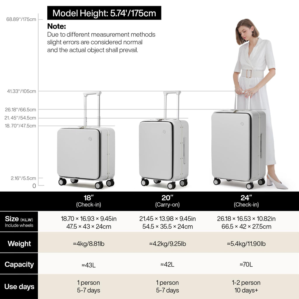 20'' Carry On Luggage with Front Pocket R86644