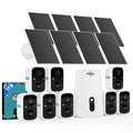 Solar Security Cameras Wireless Outdoor System, 8 Cam-Kit, 4MP Color Night Vision, 1TB HDD Y252