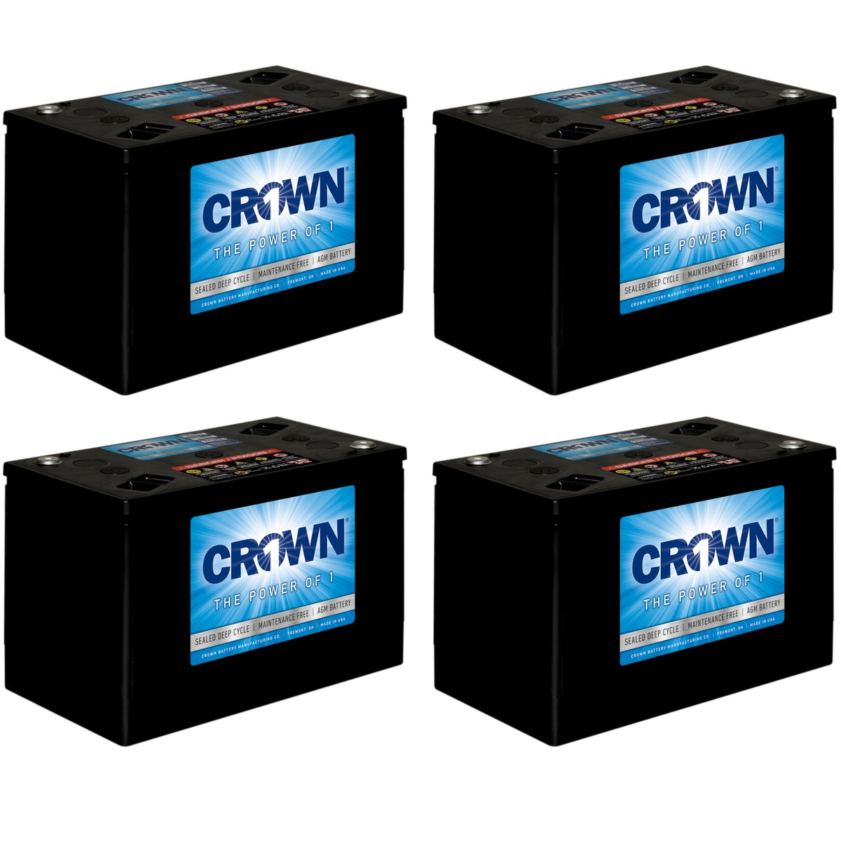 6V AGM Sealed Deep Cycle Battery 215Ah 4 Pack J672414