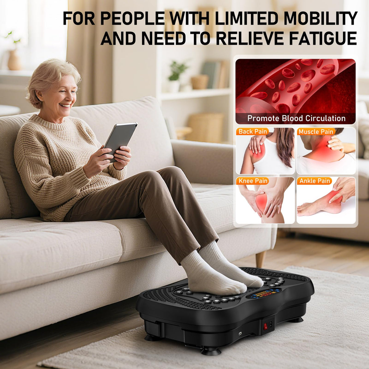 Vibration Plate Exercise Machine 130 Levels 450 Lbs Capacity C2223