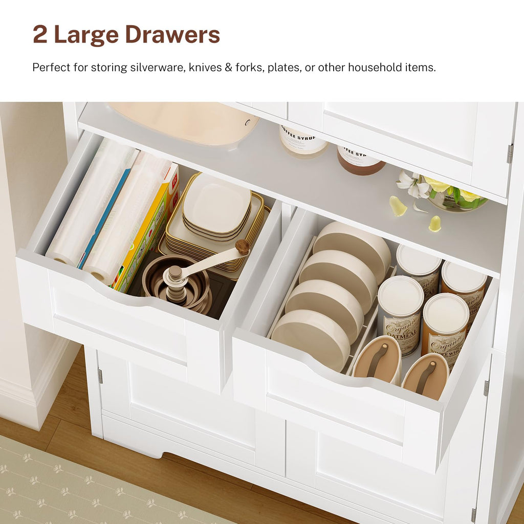 63.4"H Kitchen Pantry Cabinet with 4 Door Shelves C255530