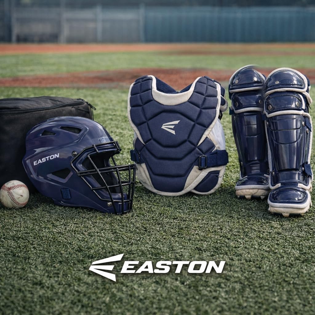 Black 3-Piece Catcher's Set with NOCSAE Certified Helmet, Chest Protector & Leg Guards A8818