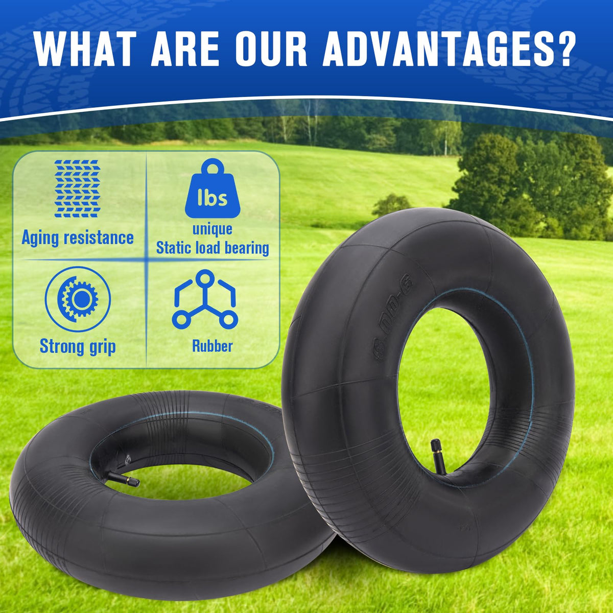 15x6.00-6 Inner Tubes with TR-13 Straight Valve Stem X35906