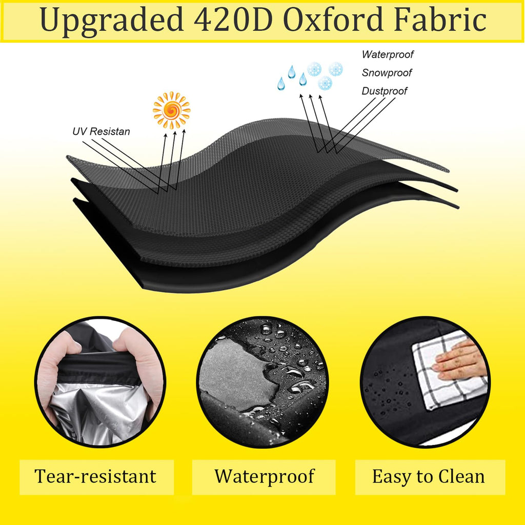 Waterproof Outdoor Furniture Cover 420D, 47"L x 22"W x 30"H Black P687