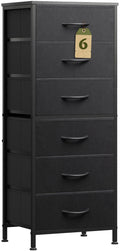 Black 6 Drawer Tall Dresser R4769