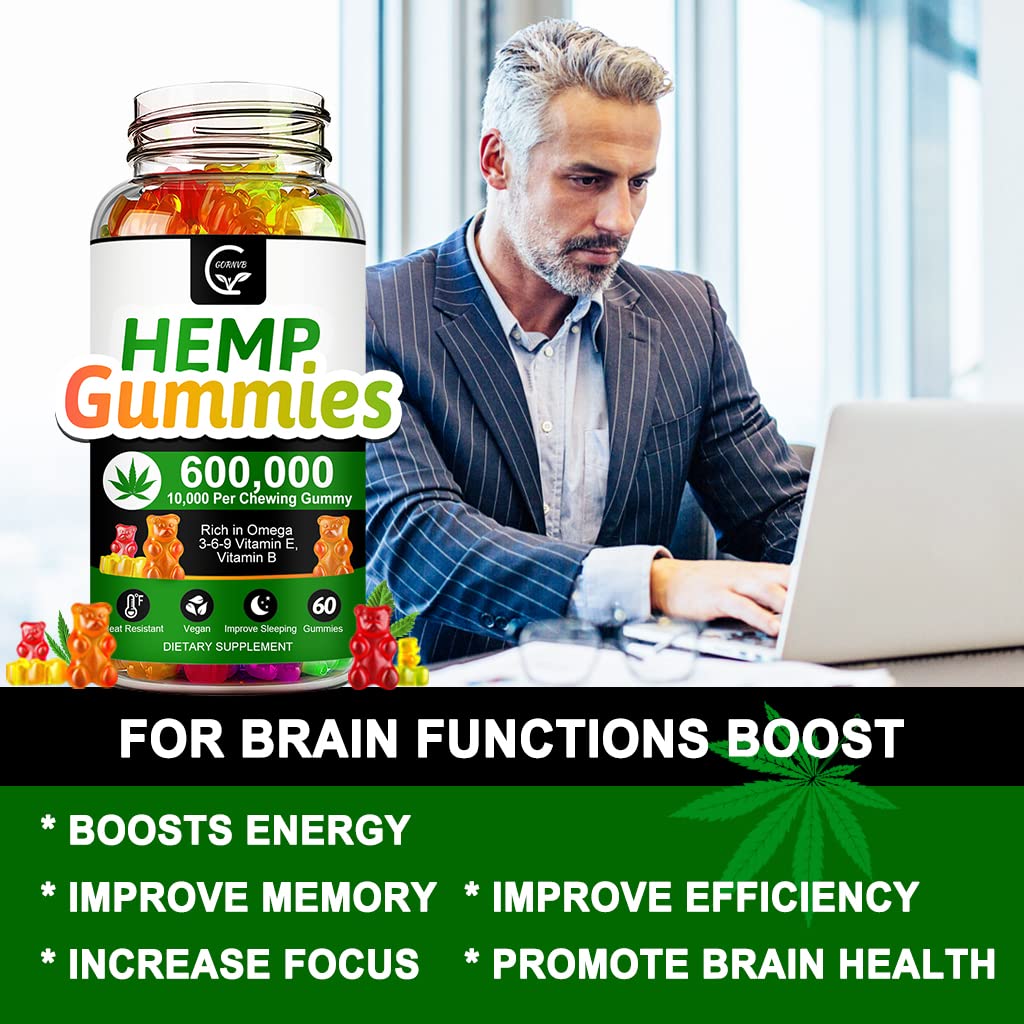 High Potency Hemp Gummies 600,000 Extra Strength Vegan Gluten-Free Q28595