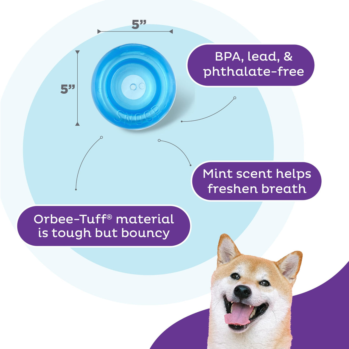 Blue Interactive Treat Dispensing Dog Toy Q89010
