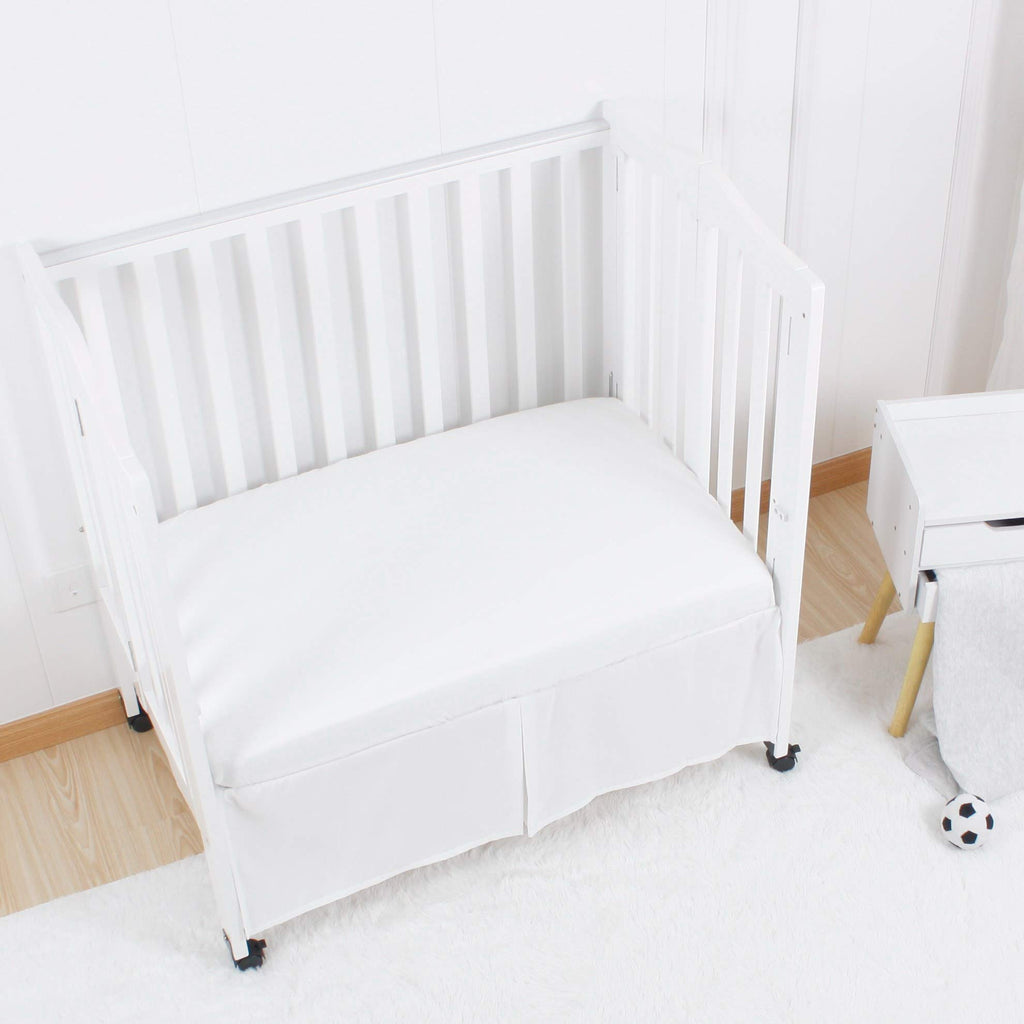 Microfiber 3 Pack Mini Portable Crib Sheets, Fits 24" x 38", Green Light Grey White I905192
