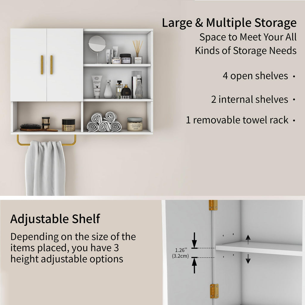 Wood Wall Mounted Bathroom Cabinet Y580947