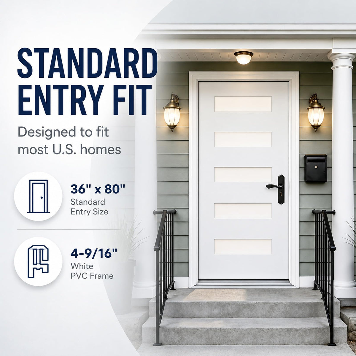 36"x80" Fiberglass Entry Door K456