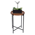 Folding Side Table with Removable Wood Tray Top J897446