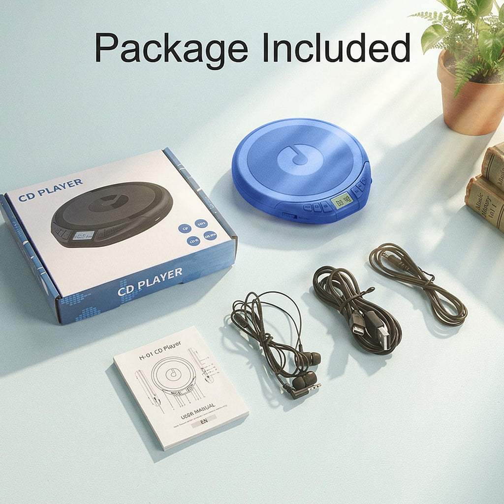 Portable CD Player with Earphones H9406