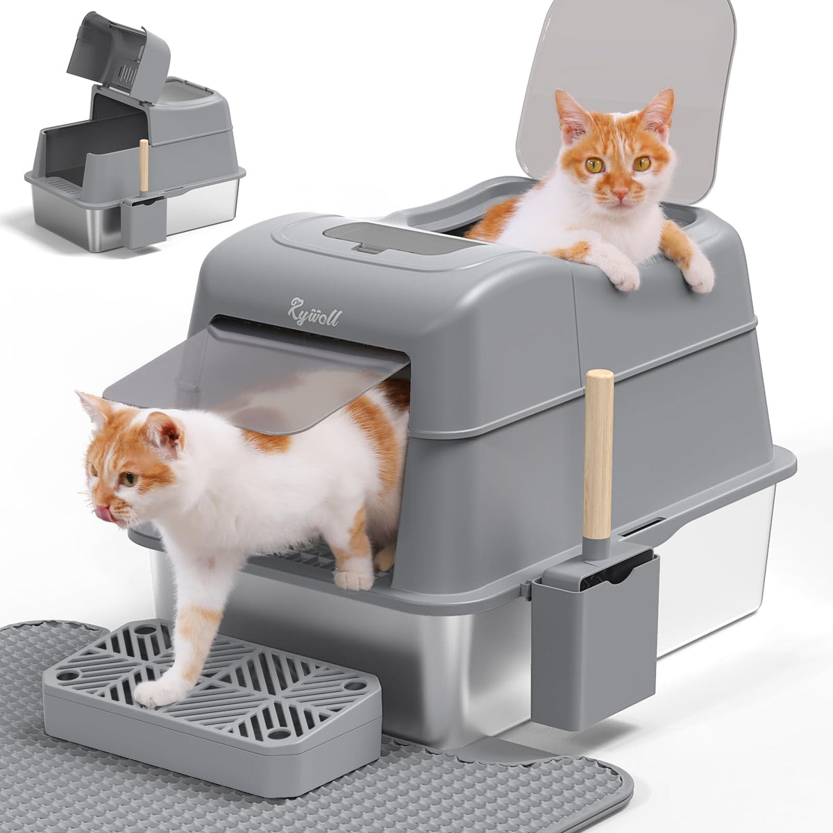 Stainless Steel Litter Box with Lid XL G85055