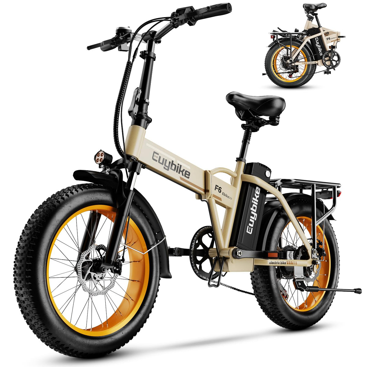 1000W Folding Electric Bike 48V 20AH Removable Battery 20" Fat Tire O495