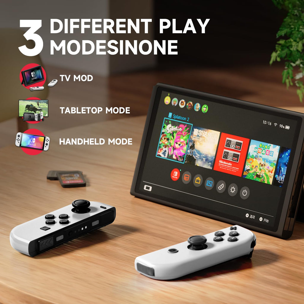 Nintendo Switch OLED Model with White Joy-Con and 32GB Micro SD Card H3405