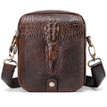 Small Crocodile Embossed Genuine Leather Crossbody Bag E198343