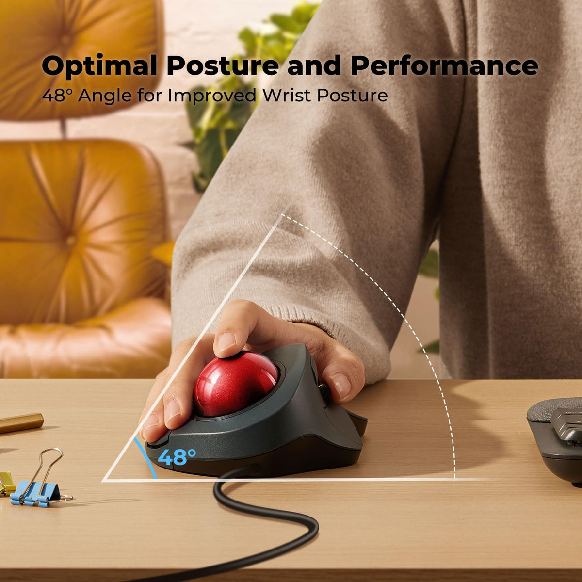 Ergonomic Trackball Mouse V386895