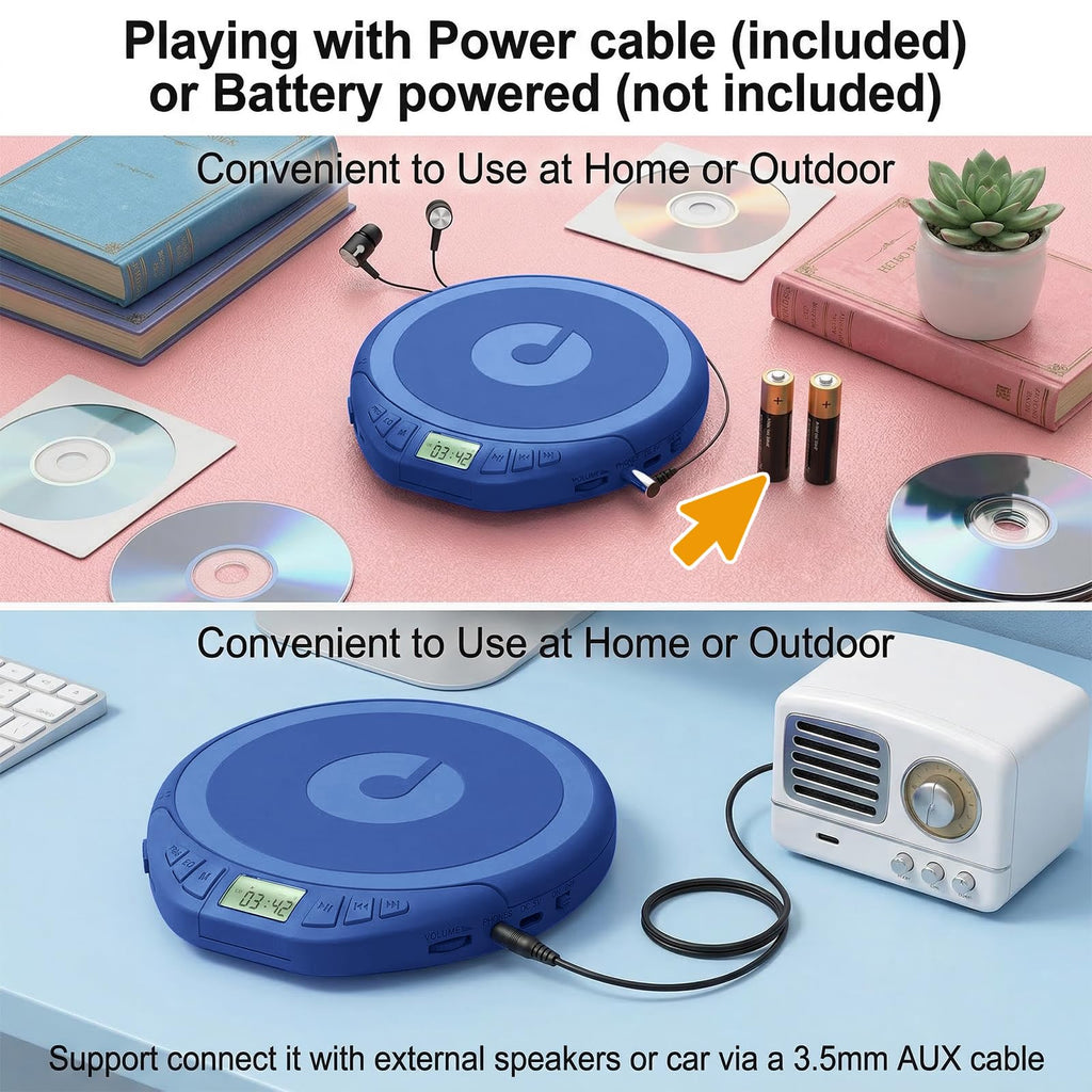 Portable CD Player with Earphones H9406