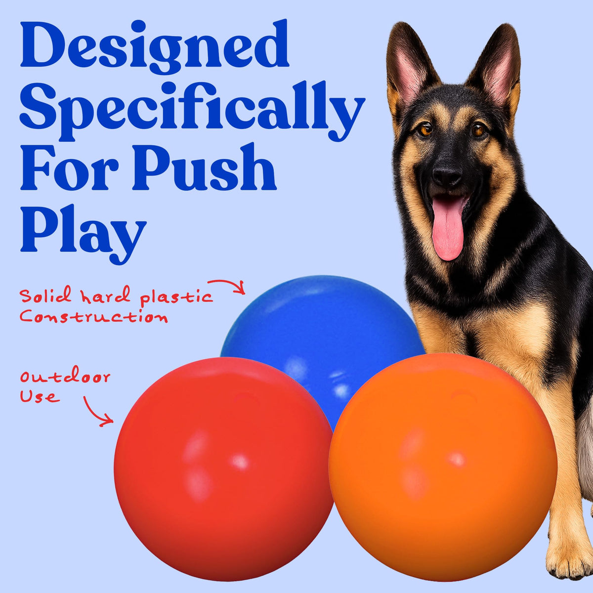 Red 10 Inch Dog Ball J930