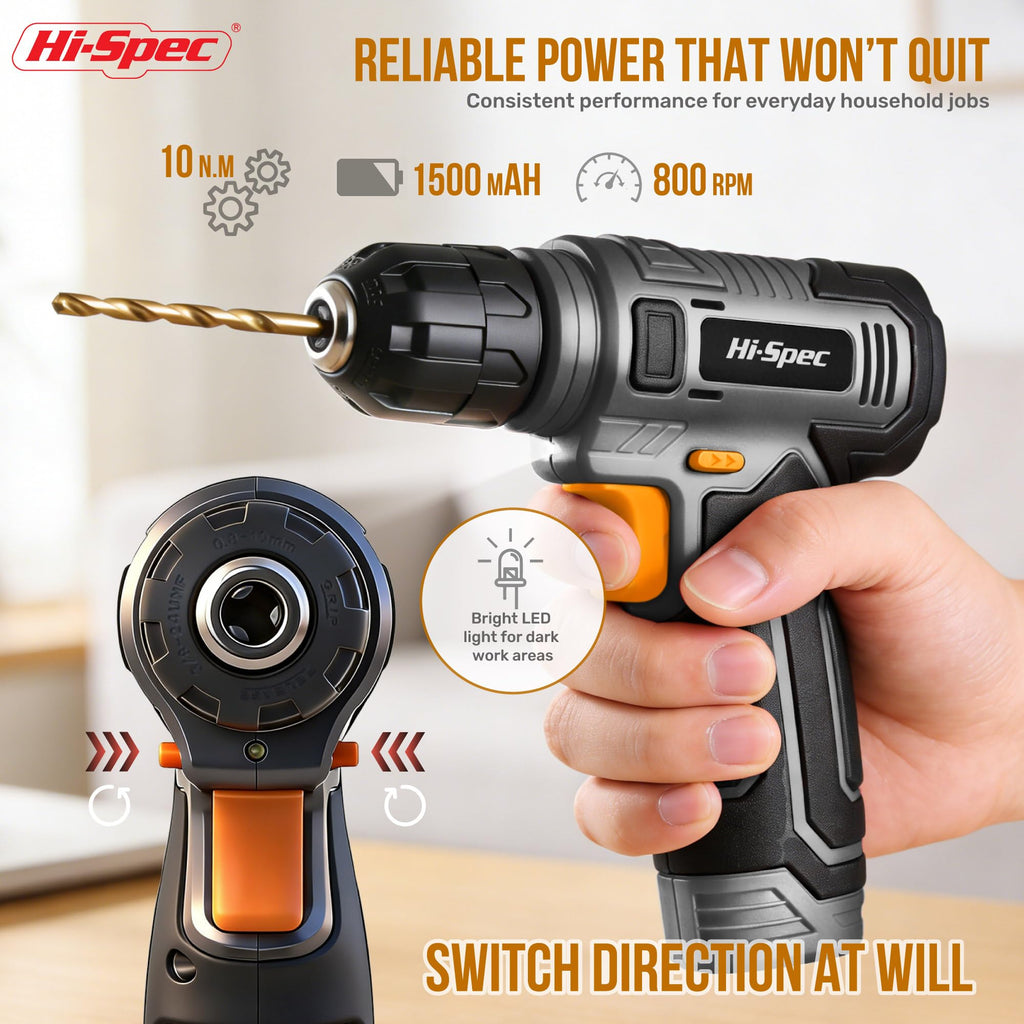 8V Cordless Drill Set & Household Tool Kit Q37163