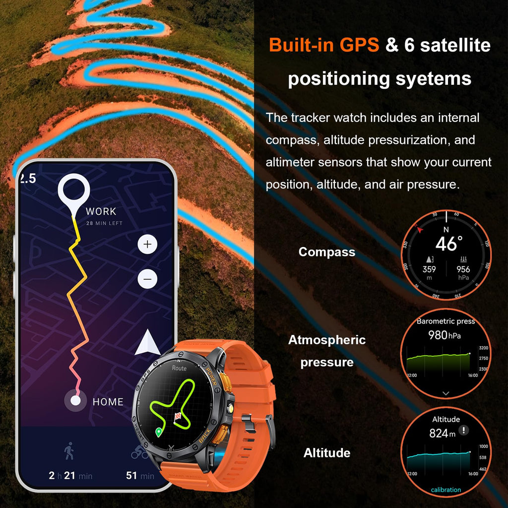Military Smart Watch with GPS A86472