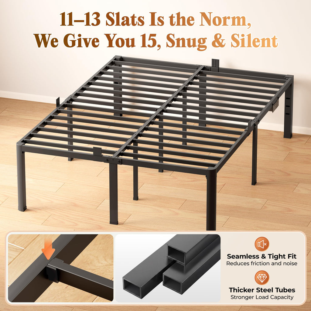Queen Bed Frame with Charging Station N7094