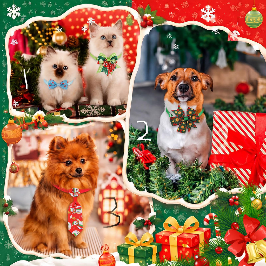 Fall Dog Bow Ties Collars 360 Pcs G609