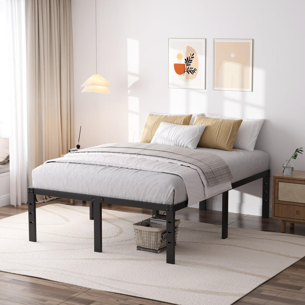 Queen Size 18 Inch Metal Platform Bed Frame F167