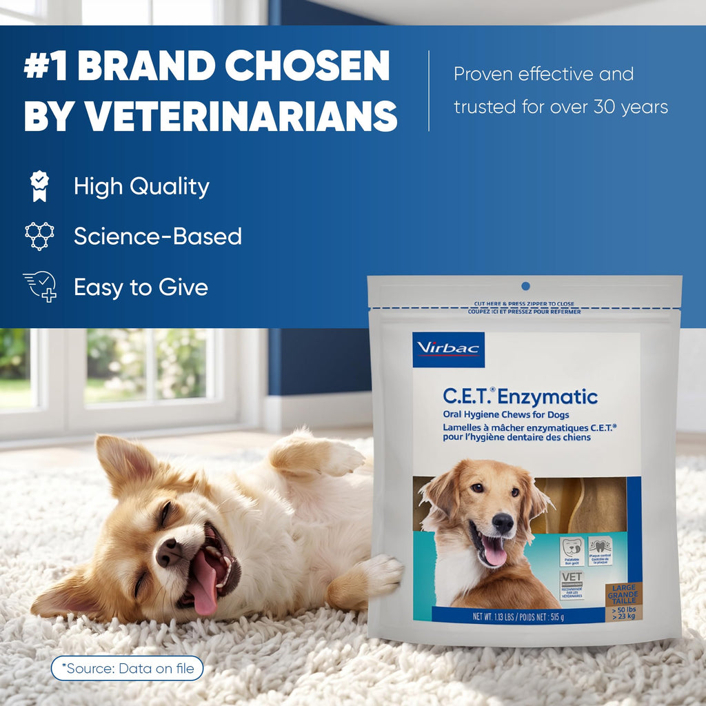 Large Tartar Control Enzymatic Oral Hygiene Chews for Dogs L91710