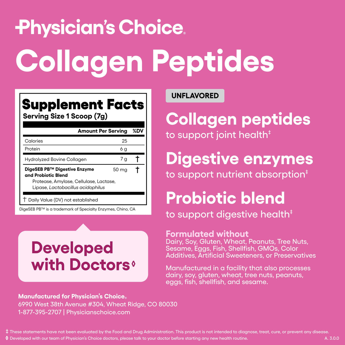 Collagen Peptides Protein Powder Grass Fed 35 Servings C417639