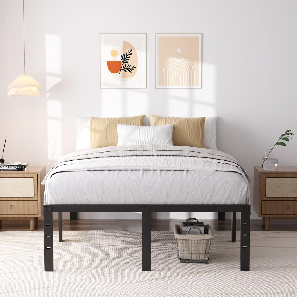 Queen Size 18 Inch Metal Platform Bed Frame F167