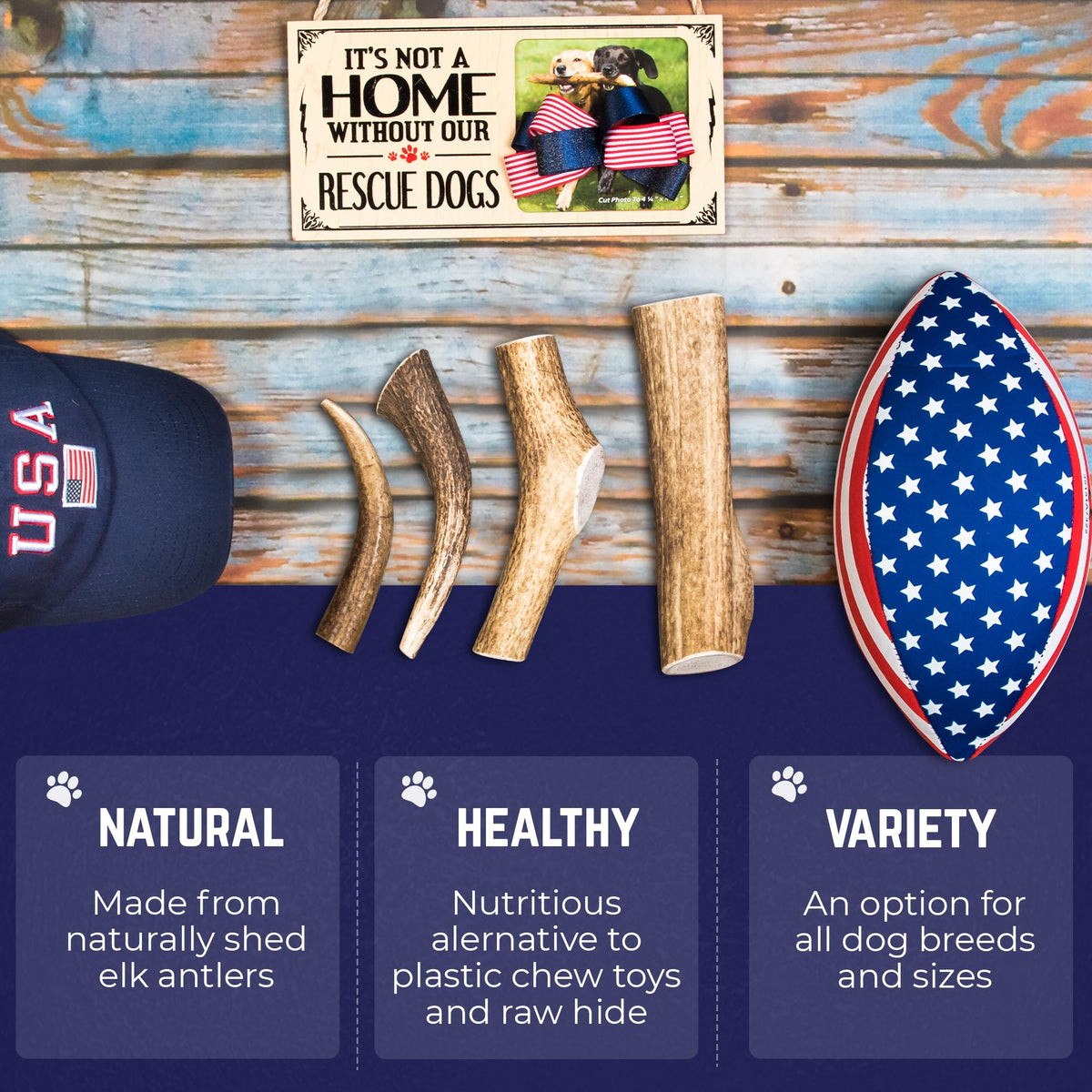 Whole Elk Antlers for Dogs Jumbo W167759