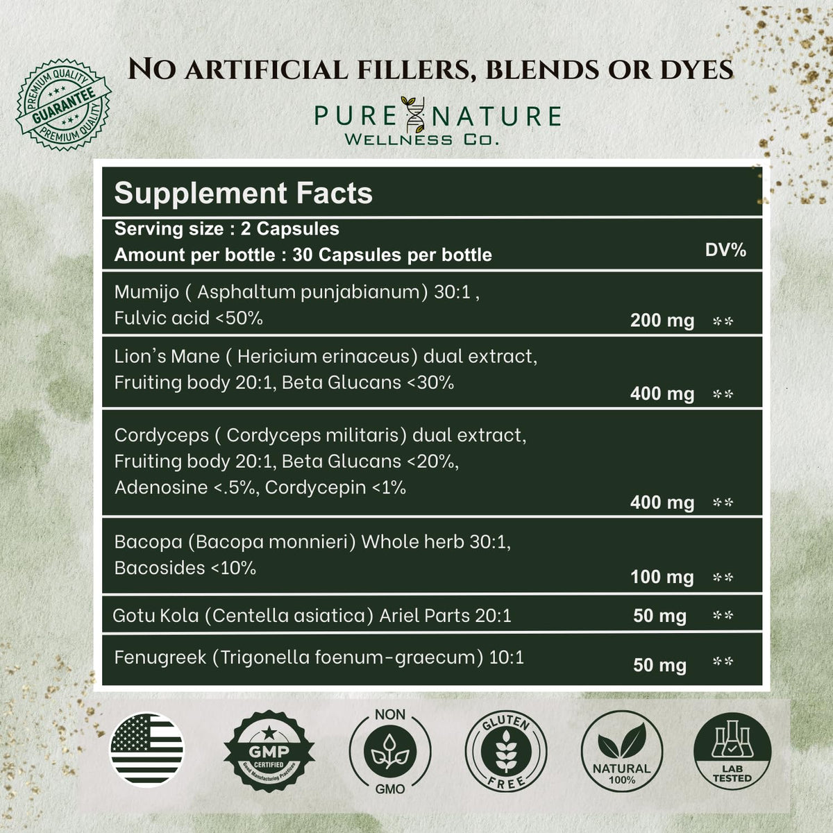 Organic Mushroom Complex Nootropic U420218