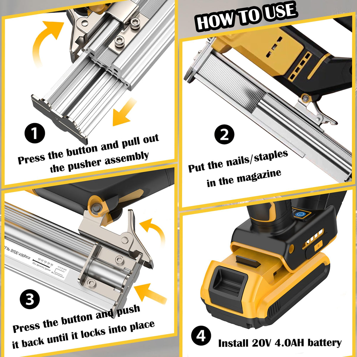 18 Gauge 2 in 1 Cordless Brad Nailer Staple Gun X19583