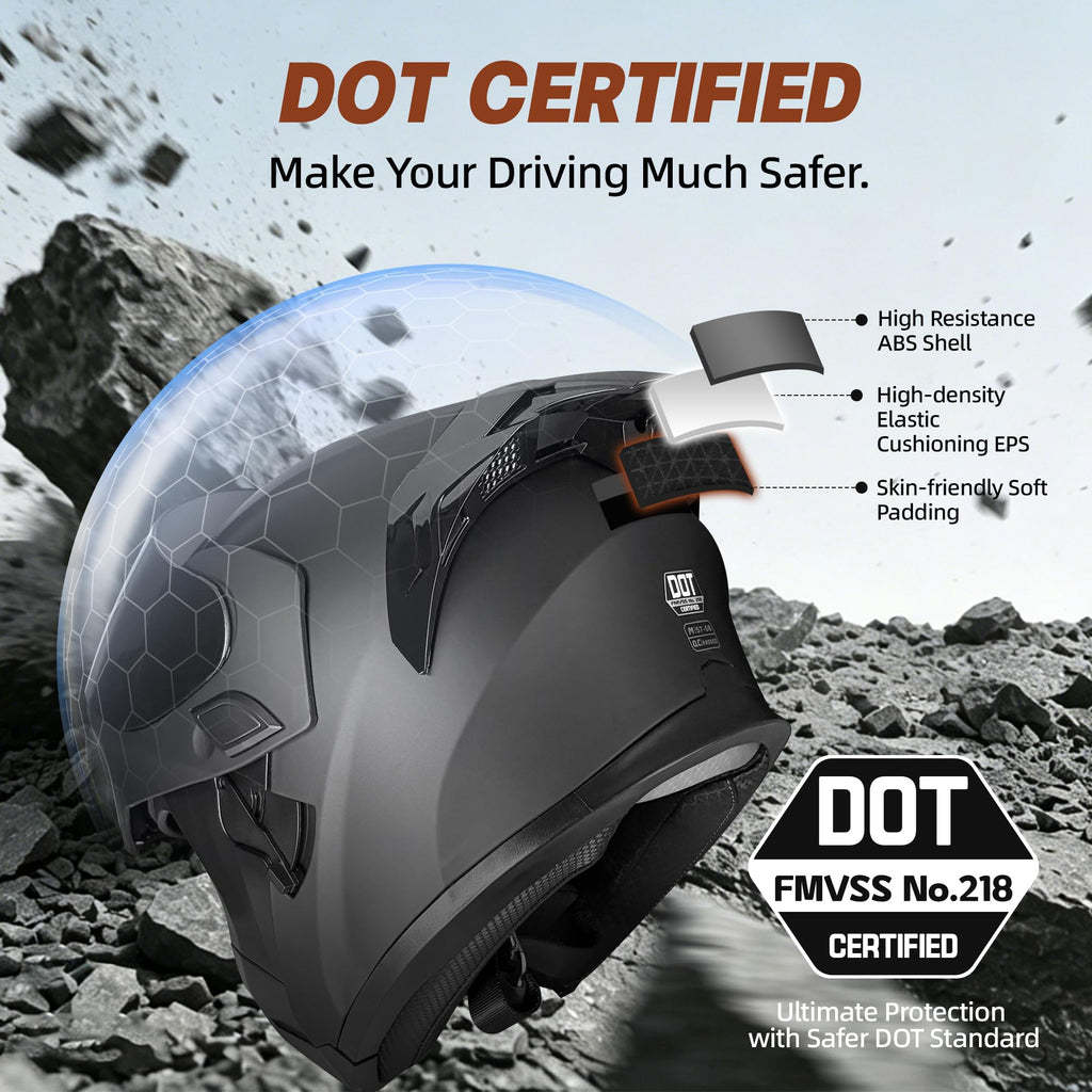 DOT Certified Modular Motorcycle Helmet V474
