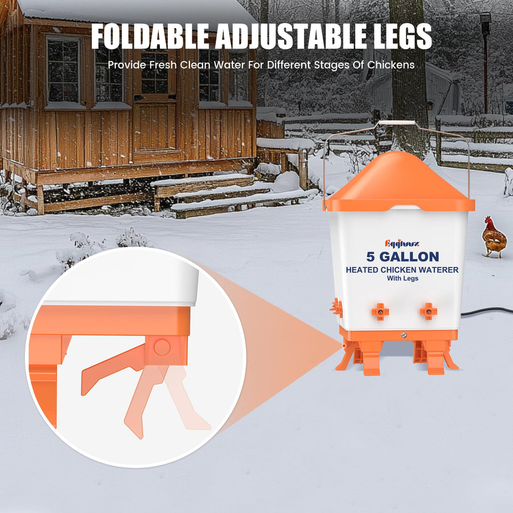 Heated Chicken Waterer 5 Gallon Thermostatically Controlled X451112