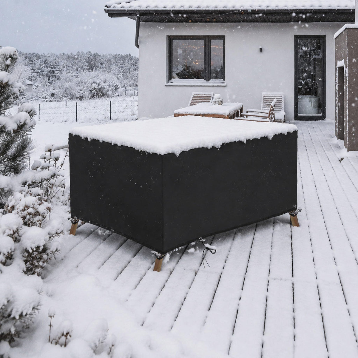 Waterproof Outdoor Furniture Cover 420D, 47"L x 22"W x 30"H Black P687