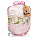 2 Gallon Glass Drink Dispenser V484
