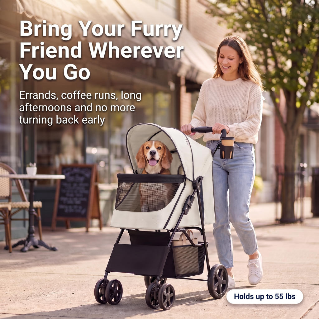 Foldable 4-Wheel Pet Stroller S9099
