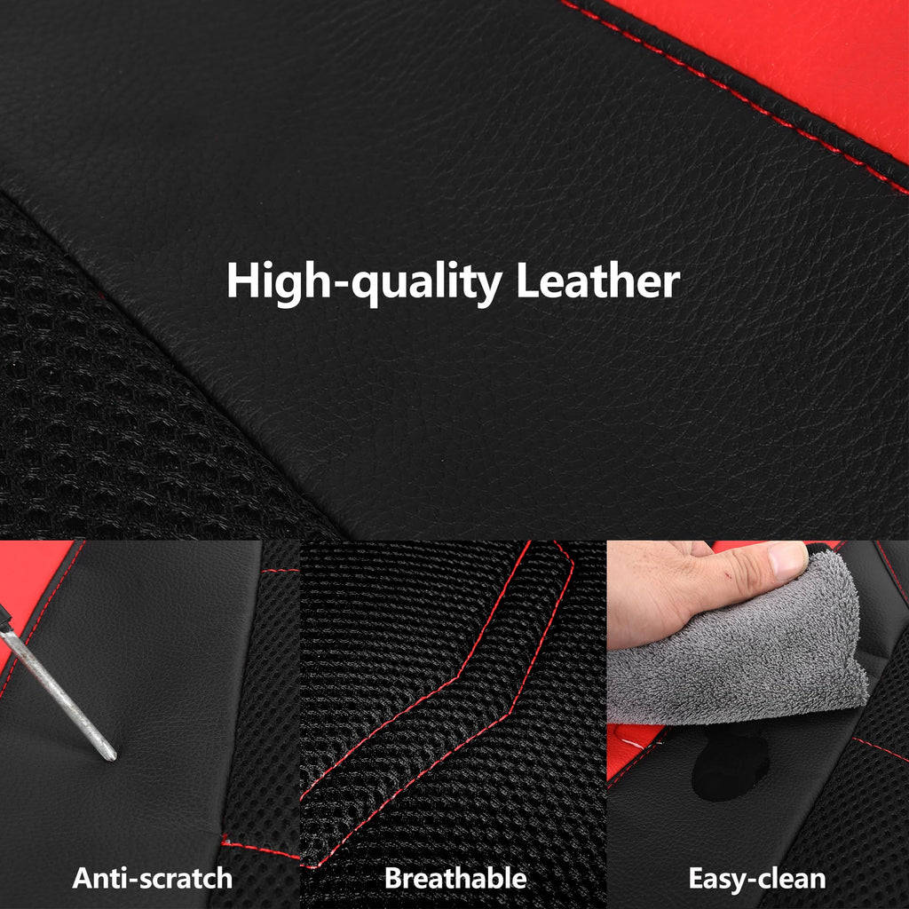 Car Seat Cover Black Red H4998
