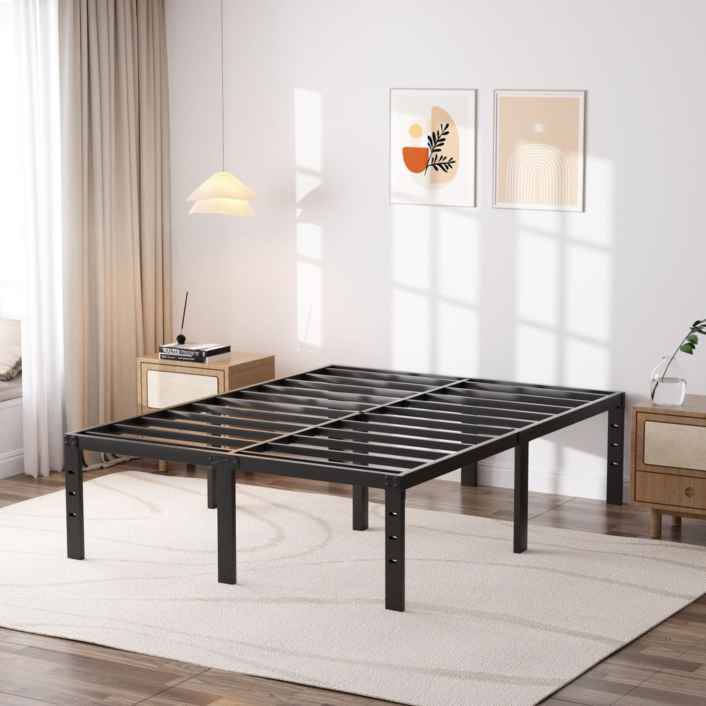 Queen Size 18 Inch Metal Platform Bed Frame F167