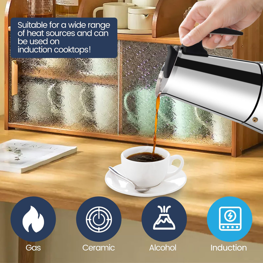 12 Cup Stainless Steel Moka Pot N962272