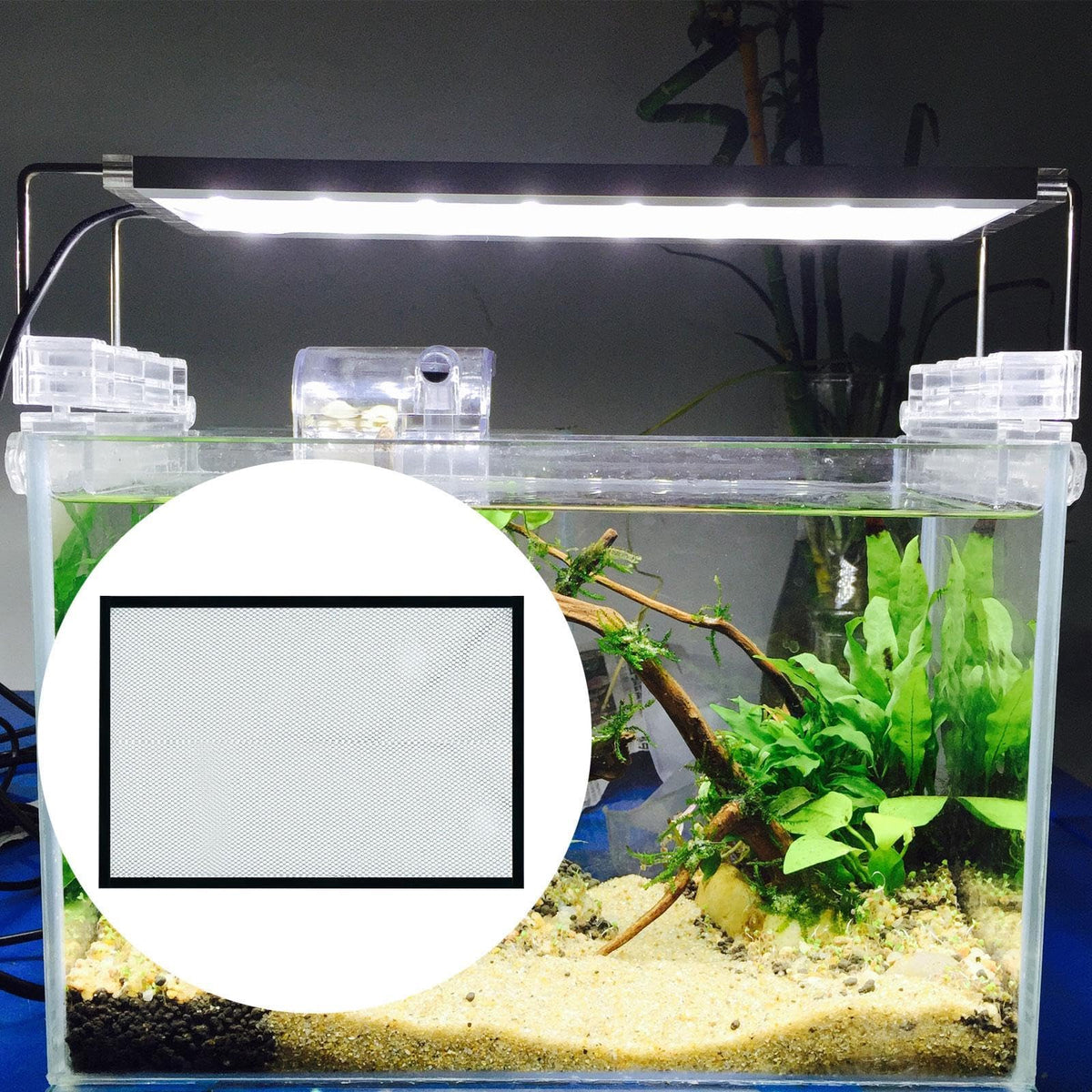 5mm Mesh Clear Aquarium Screen Top Cover 60x45cm Y839644