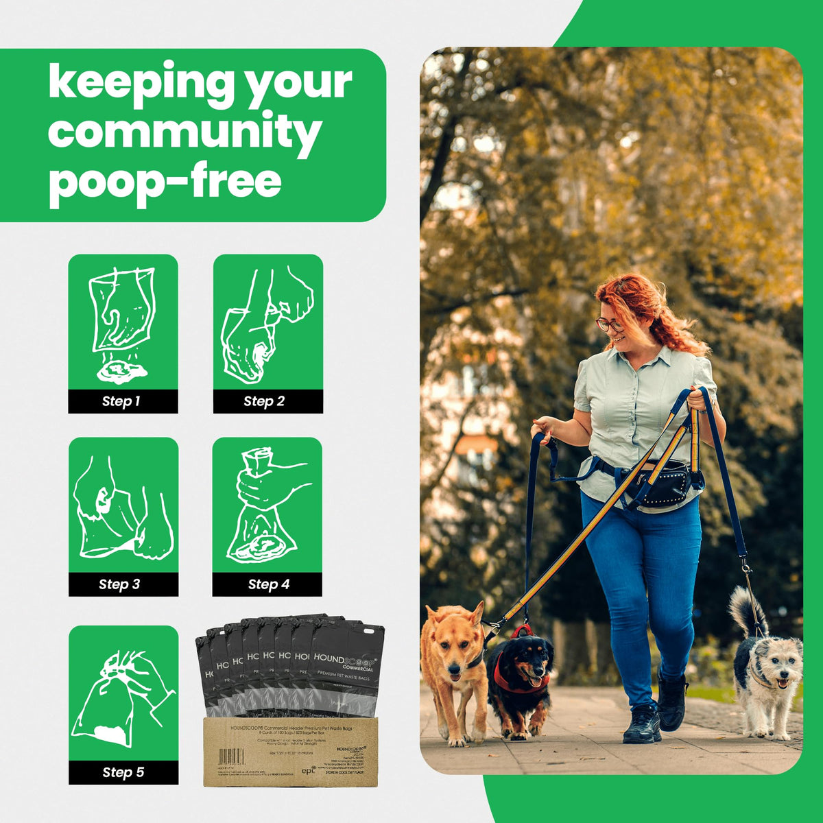 XL Pull-Strap Header Pet Waste Bags G146