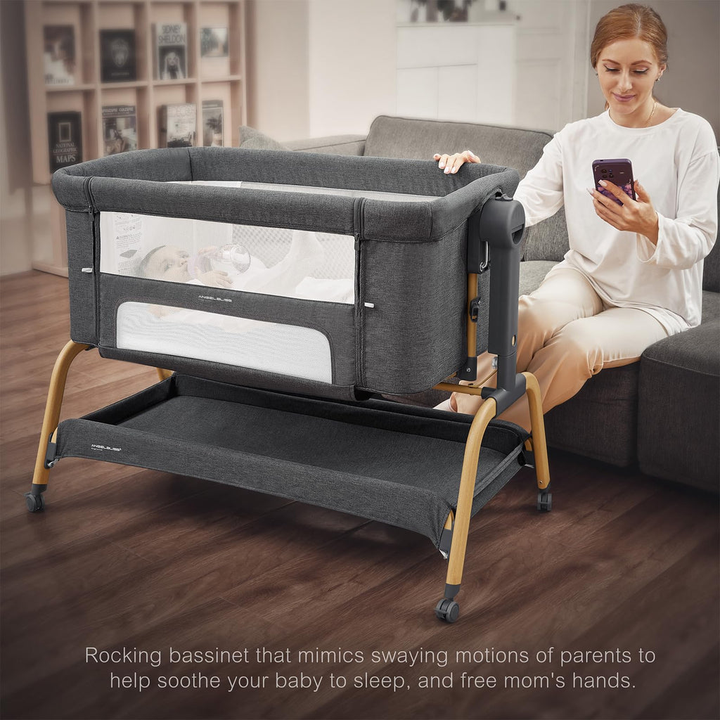 3-in-1 Dark Grey Baby Bassinet X993051